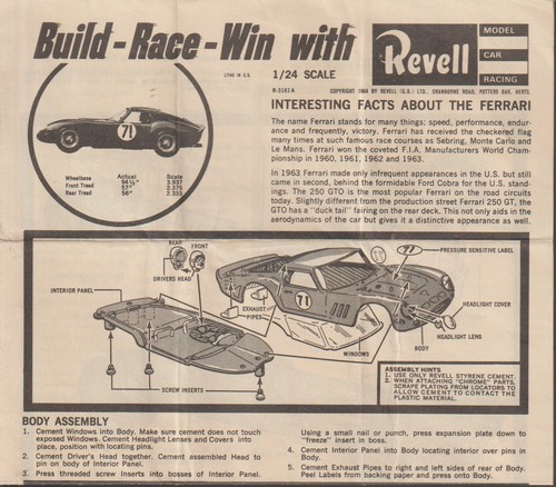 Revell ferrari 250 gto - revell,